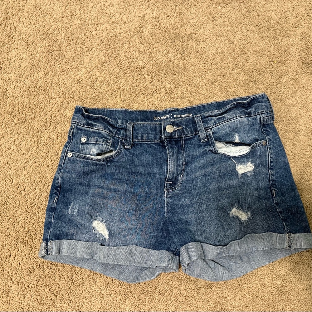 Old Navy Blue Jean Shorts Distressed